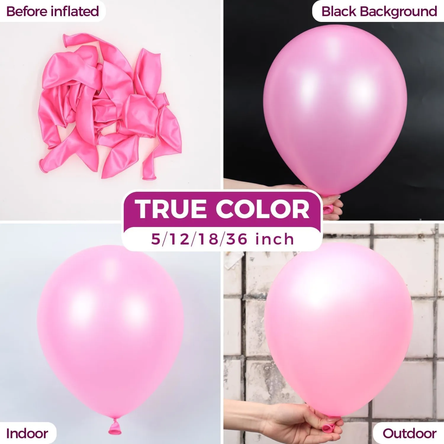 Pearl Pink Balloons Latex Party Balloons 30 Pack 18 inch Large | Light Pastel Baby Pink Balloons for Girl Princess Gender Reveal Birthday Wedding Anniversary Party Decorations
