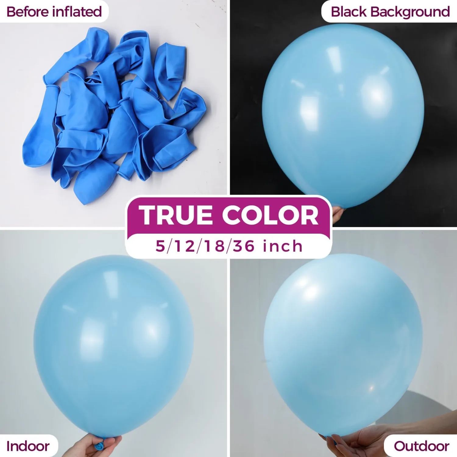Blue Balloons Latex Matte Party Balloons 150 Pack 5 inch Small | Light Blue Helium Balloons for Birthday Wedding Bridal Shower Gender Reveal Party Decorations