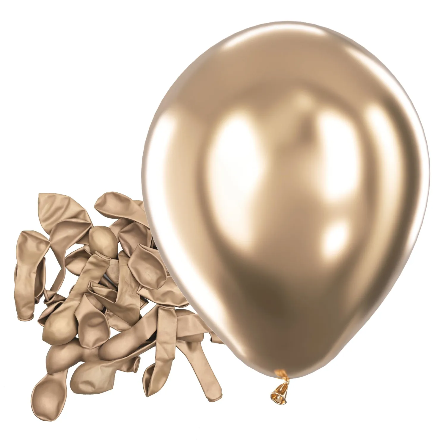 Metallic Champagne Gold Latex Party Balloons 150 Pack 5 inch | Chrome Champagne Gold Balloons Large Balloons for Wedding Birthday Bachelorette Floral Party Decorations