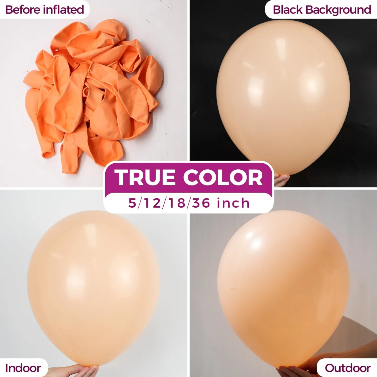 Pastel Orange Latex Matte Party Balloons 150 Pack 5 inch Small | Light Orange Peach Helium Balloons for Bridal Shower Wedding Birthday Party Decorations