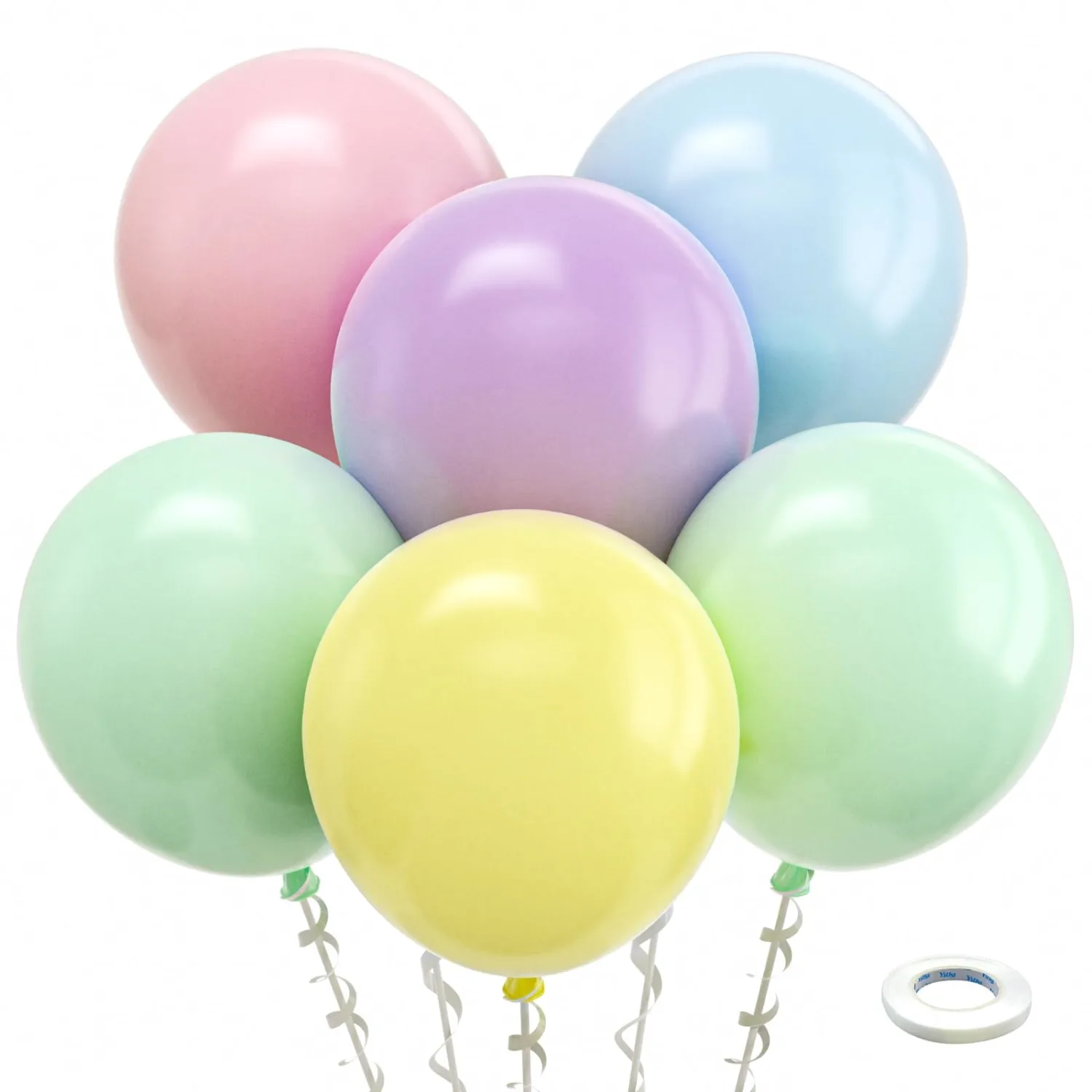 Pastel Balloons 18 Inch 30 Pack Latex Large Thick | Multicolor Macaron Balloons Big Round Balloons for Birthday Wedding Rainbow Party Decorations