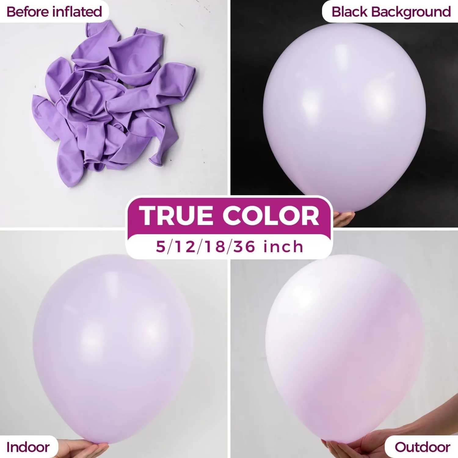 Pastel Purple Latex Matte Party Balloons 150 Pack 5 inch Small | Pale Lavender Light Purple Lilac Balloons for Sunflower Party Decorations