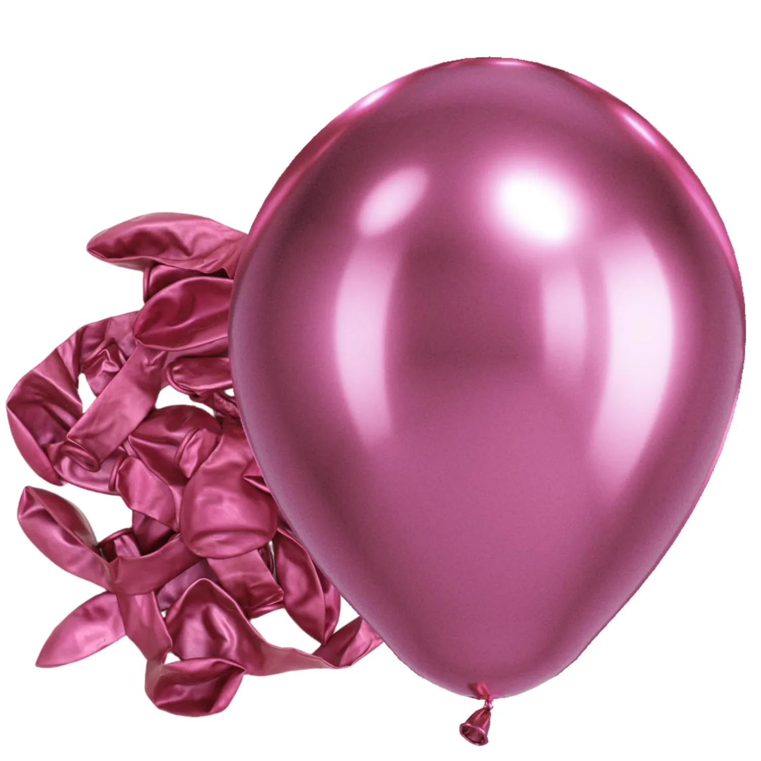 Metallic Hot Pink Latex Party Balloons 150 Pack 5 inch | Metallic Pink Magenta Fushsia Balloons for Bachelorette Gender Reveal Birthday Wedding Anniversary Party Decorations