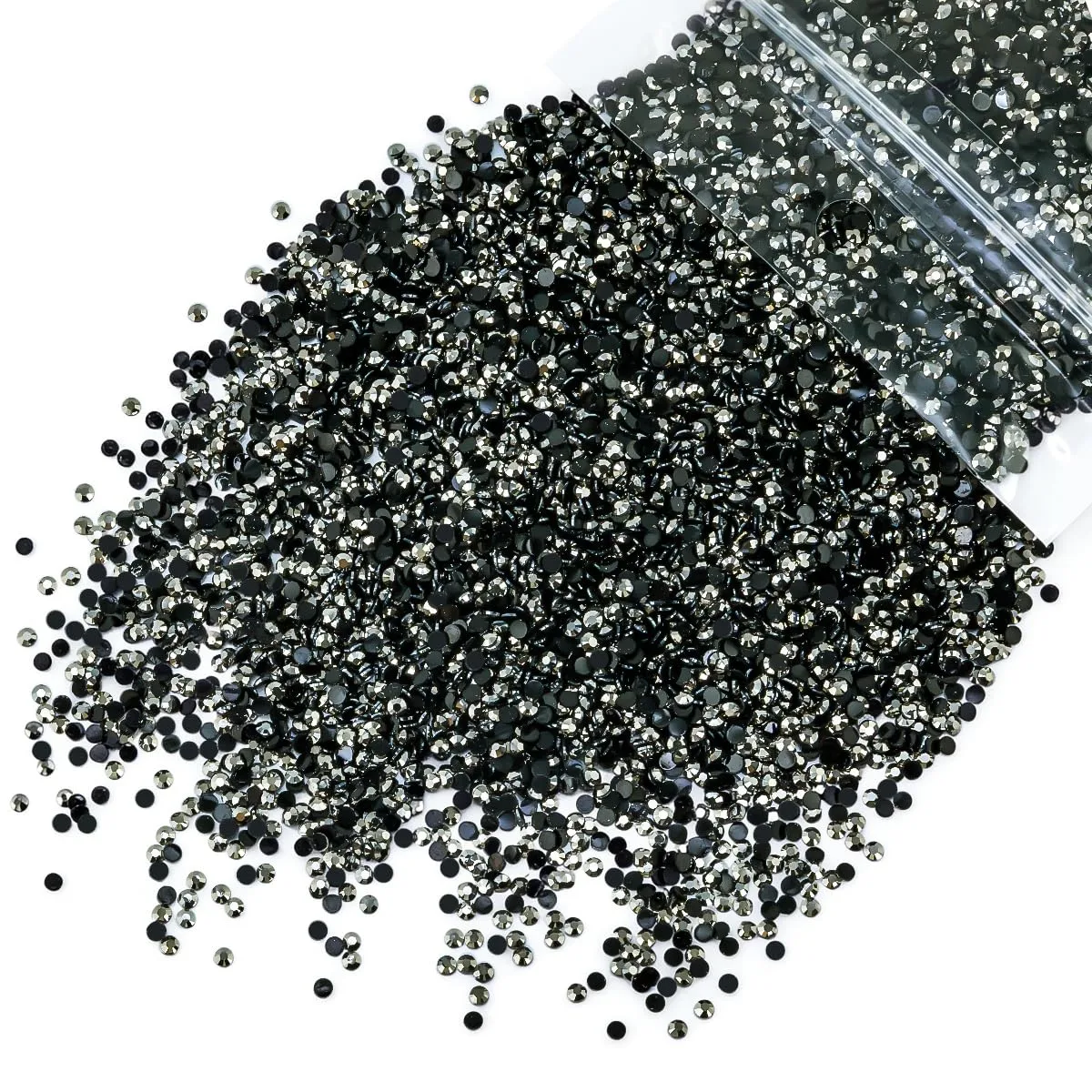 qiipii 5300PCS 3mm Metallic Gray Resin Rhinestones for Crafting Flatback Mine Grey Stones Bulk SS10 Non-Hotfix Diamonds Crystals Gems Charms for Nails Face Eyes Makeup Mugs Tumblers Bottles DIY Crafts