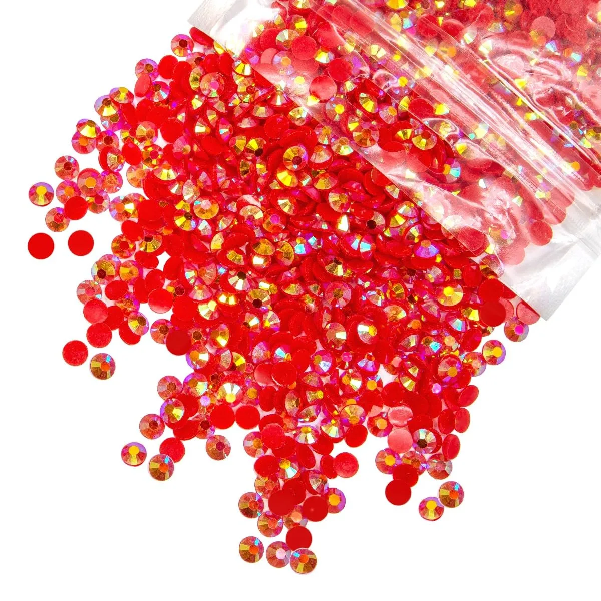 qiipii 620PCS 6mm Red AB Resin Rhinestones Dark Red Flatback Jelly Resin Stones Bulk SS30 Non-Hotfix Diamonds Gems Charms for Nails Face Eyes Makeup Body Mugs Tumblers Bottles DIY Crafts Decoration
