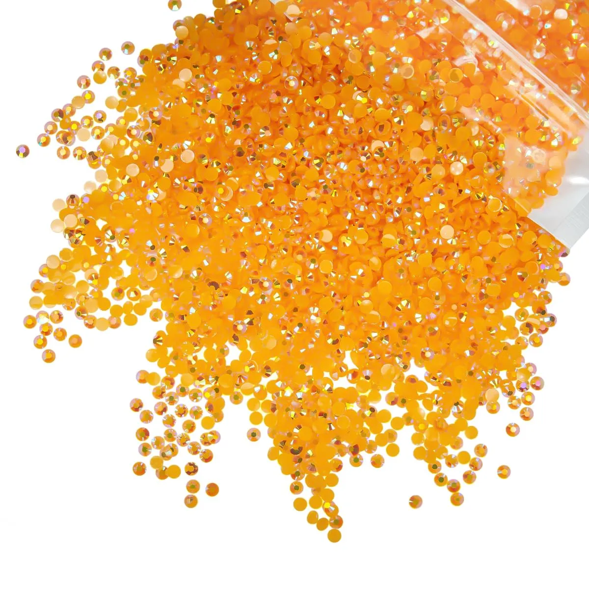 qiipii 3000PCS 4mm Orange AB Resin Rhinestones for Crafting SS16 Tangerine Orange Jelly Flatback Stones Bulk Diamonds Gems Charms for Nails Face Eyes Makeup Tumblers DIY Crafts Clothes Shoes Phones