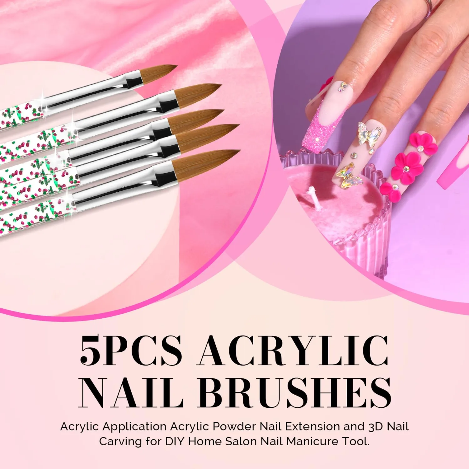 MelodySusie 31Pcs Nail Art Brushes Nail Art Tool Set | Nail Dotting Tools Striping Nail Art Brushes for Liner Brushes Nail Drawing Pen For Nail Design for Home and Salon Use
