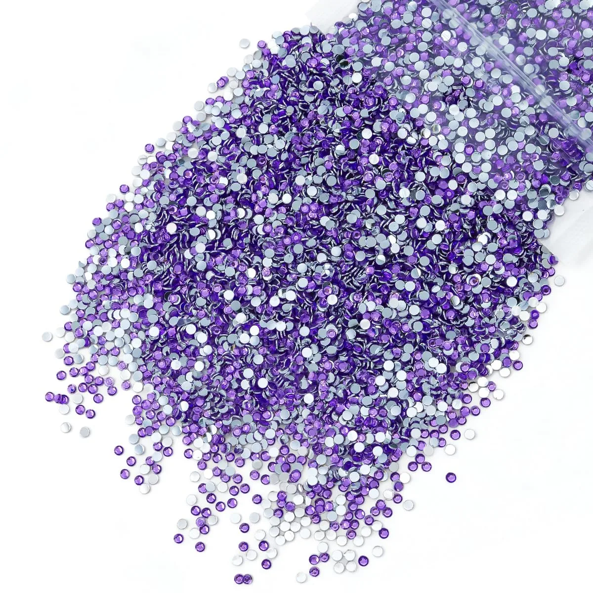qiipii 10000PCS 2mm Dark Purple Crystal Resin Rhinestones for Crafting SS6 Flatback Deep Purple Stones Bulk Diamonds Crystals Gems Charms for Nails Face Eyes Makeup Tumblers Bottles DIY Crafts Shoes
