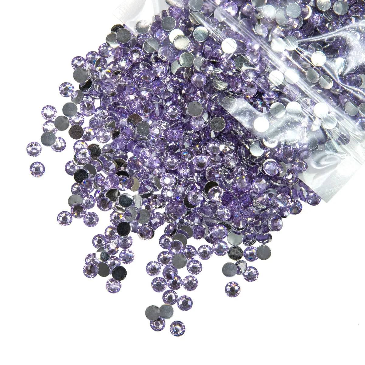 qiipii 1550PCS 5mm Light Purple Violet Crystal Resin Rhinestones for Crafting Light Violet Flatback Stones Bulk SS20 Non-Hotfix Diamonds Crystals Gems for Nails Face Makeup Tumblers Bottles DIY Crafts