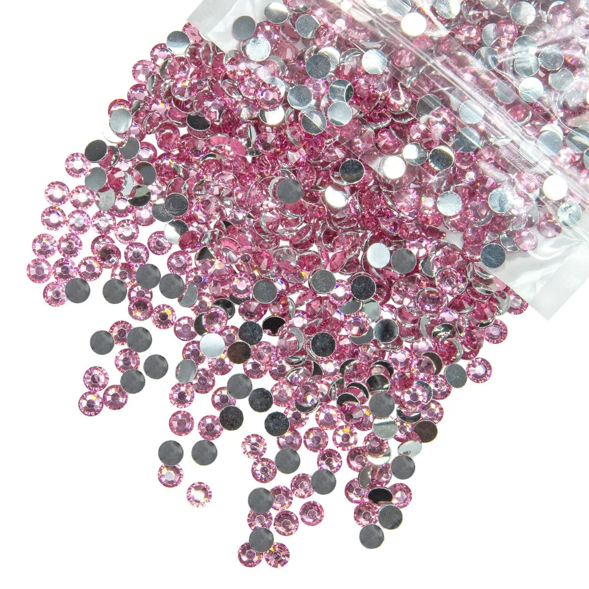 qiipii 3000PCS 4mm Crystal Pink Resin Rhinestones for Crafting Dark Pink Flatback Stones Bulk SS16 Non-Hotfix Diamonds Crystals Gems Charms for Nails Face Eyes Makeup Mugs Tumblers Bottles DIY Crafts