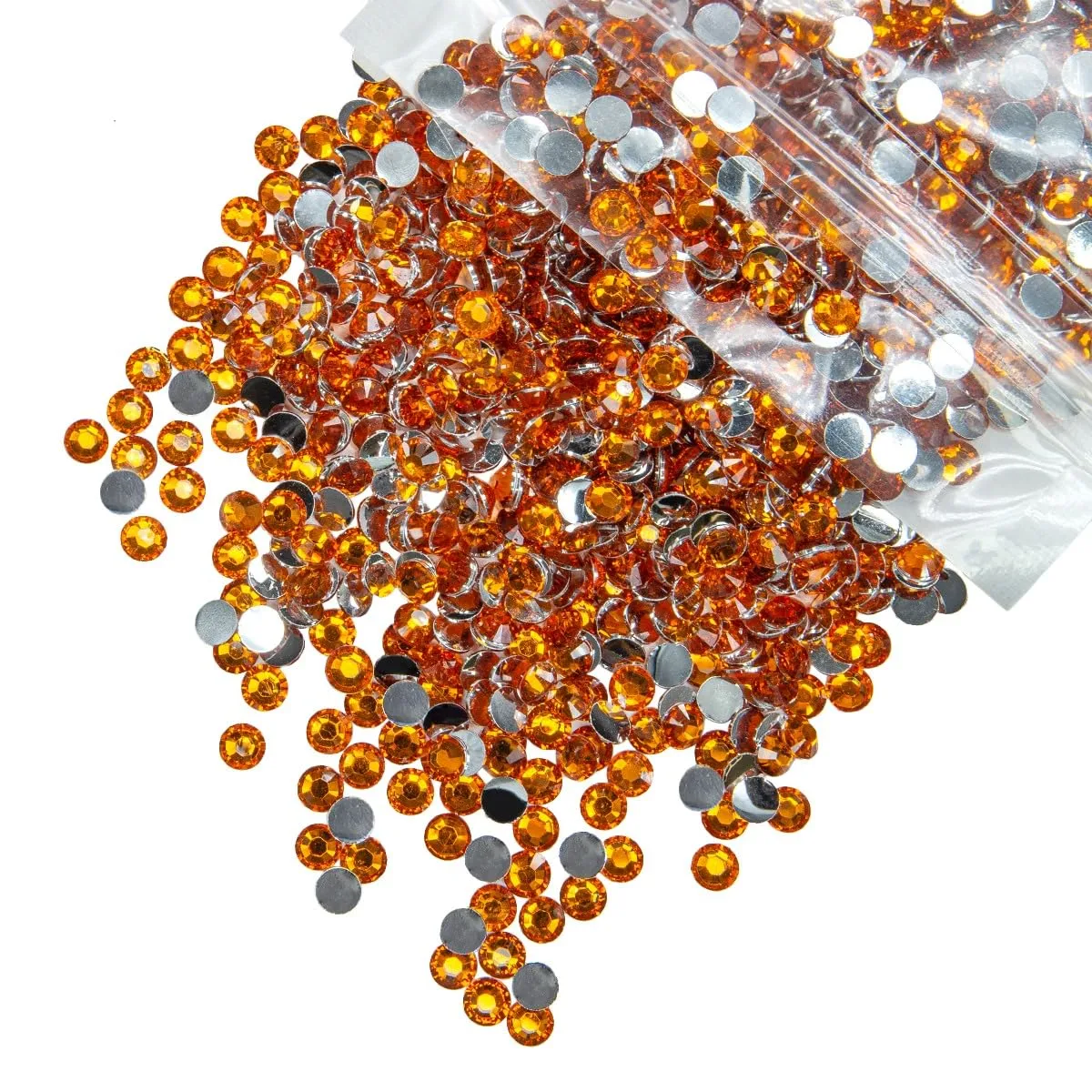 qiipii 3000PCS 4mm Orange Crystal Resin Rhinestones for Crafting Bright Orange Flatback Rhinestones Bulk SS16 Non-Hotfix Orange Red Stones Diamonds Gems for Face Eyes Makeup Tumblers Bottle DIY Crafts