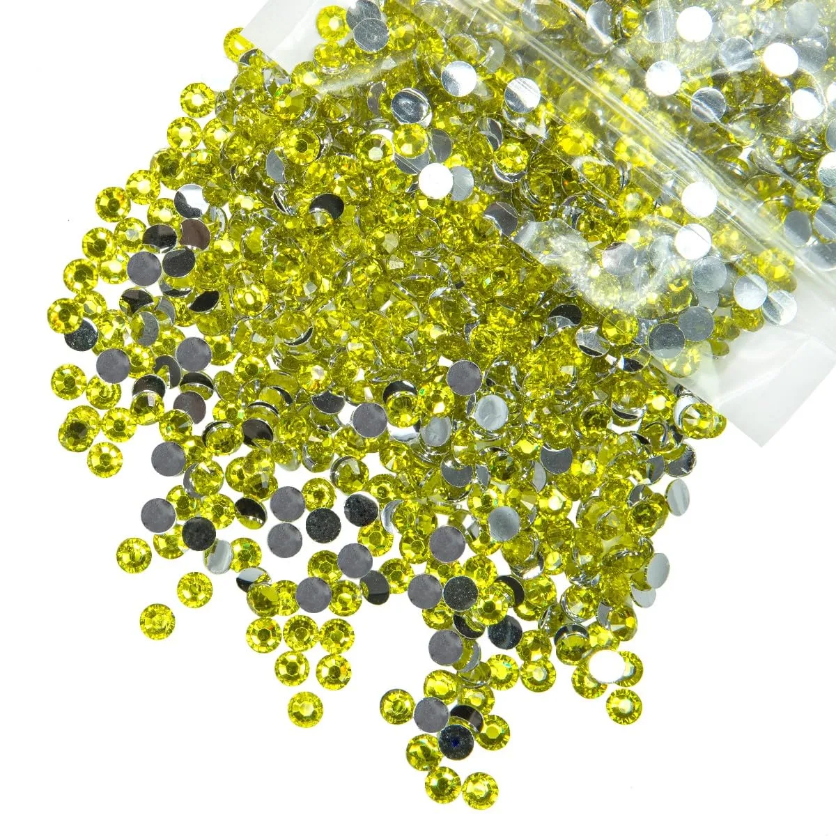qiipii 620PCS 6mm Lemon Yellow Resin Crystal Rhinestones for Crafting Yellow Flatback Stones Bulk SS30 Non-Hotfix Diamonds Crystals Gems Charms for Nails Face Eyes Makeup Tumblers DIY Crafts Decor