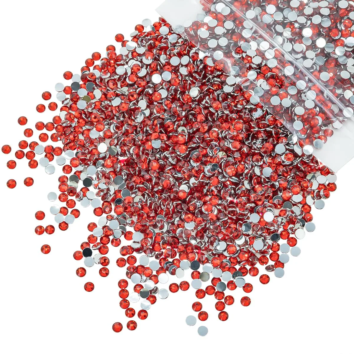 qiipii 620PCS 6mm Crystal Red Resin Rhinestones for Bedazzling Crafting Siam Red Flatback Stones Bulk SS30 Ruby Diamonds Crystals Gems Jewels Charms for Nails Face Eyes Makeup Tumblers Bottles Crafts