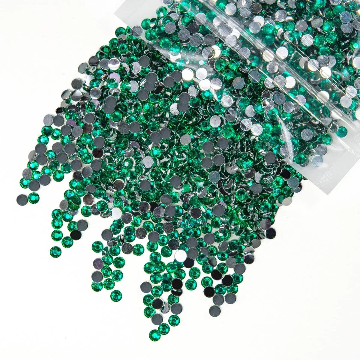 qiipii 3000PCS 4mm Jade Green Crystal Resin Rhinestones for Crafting Moss Green Flatback Stones Bulk SS16 Diamonds Crystals Gems Charms for Nails Face Eyes Makeup Tumblers Bottles DIY Crafts Clothes