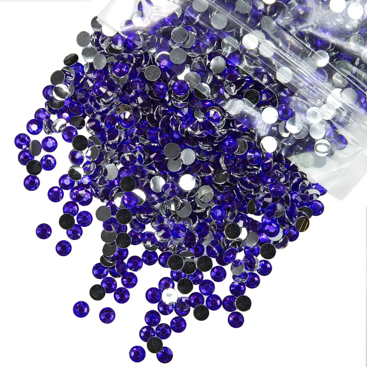 qiipii 3000PCS 4mm Purple Violet Crystal Resin Rhinestones for Crafting Dark Purple Flatback Stones Bulk SS16 No-Hotfix Diamonds Crystals Gems Charms for Nails Face Makeup Tumblers Bottle DIY Crafts