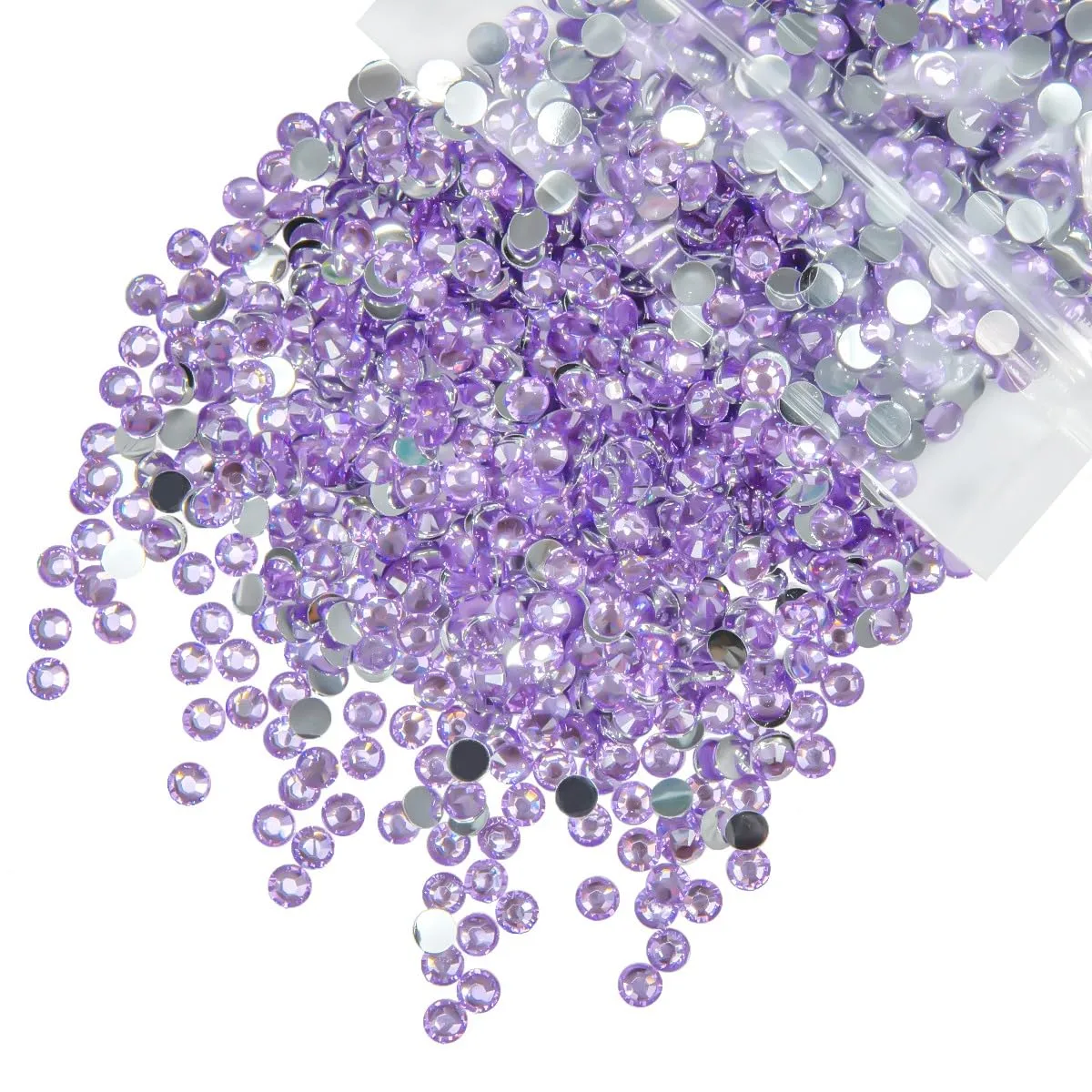 qiipii 3000PCS 4mm Amethyst Purple Crystal Resin Rhinestones for Crafting SS16 Flatback Stones Bulk Diamonds Crystals Gems Charms for Face Eyes Makeup Tumblers Bottles DIY Crafts Clothes Shoes Phones