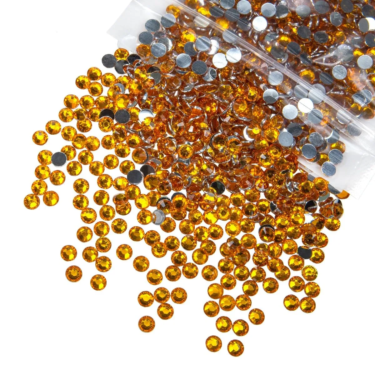 qiipii 620PCS 6mm Orange Resin Crystal Rhinestones for Crafting Bright Orange Flatback Stones Bulk SS30 Non-Hotfix Diamonds Crystals Gems Charms Supplies for Nails Face Eyes Makeup Tumblers DIY Crafts