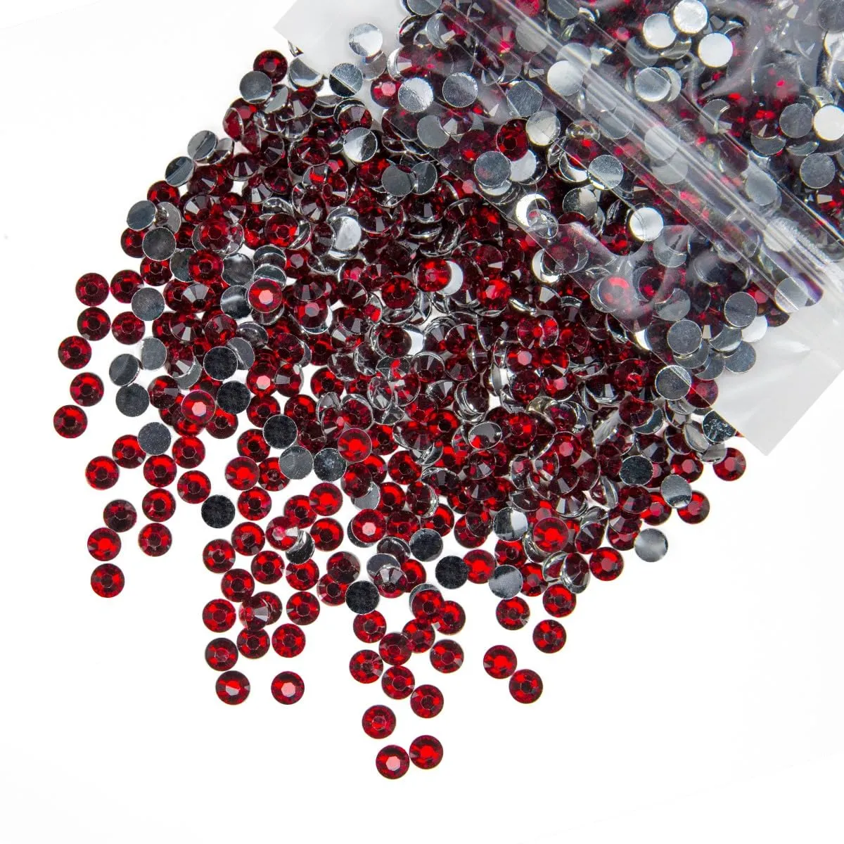 qiipii 1550PCS 5mm Crystal Dark Red Resin Rhinestones for Crafting Siam Red Flatback Stones Bulk SS20 Ruby Diamonds Crystals Gems for Nails Face Eyes Makeup Tumblers Bottles Crafts Decoration Shoes