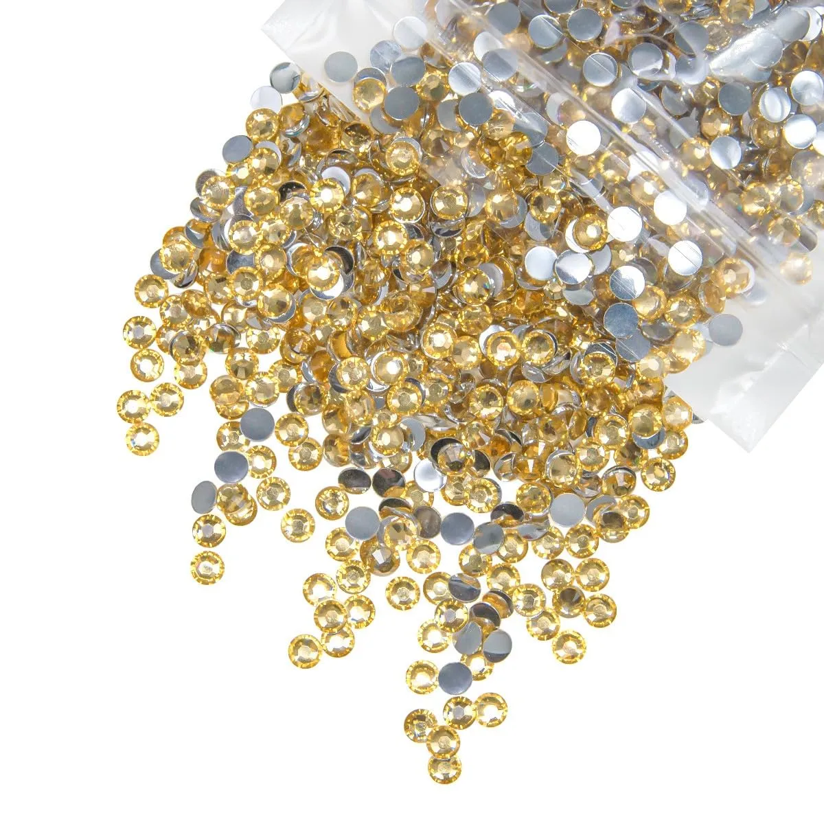 qiipii 620PCS 6mm Champagne Golden Resin Crystal Rhinestones for Crafting SS30 Flatback Rhinestones Bulk Non-Hotfix Stones Diamonds Crystals Gems for Face Eyes Makeup Mugs Tumblers Bottles DIY Crafts