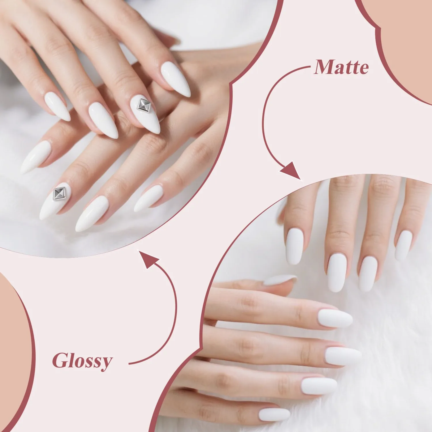 Artdone White Gel Nail Polish Hema-free Solid Color | For All Seasons Neutral Soak Off LED Lamp Needed For Manicure Nail Art