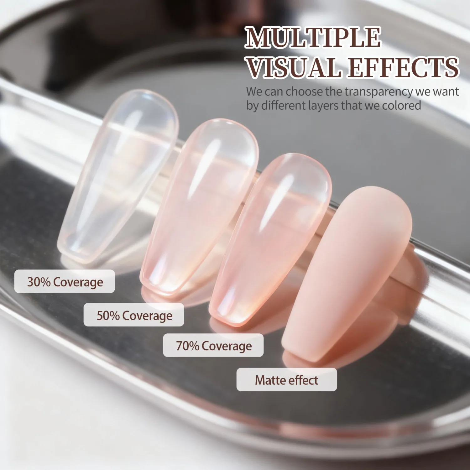Artdone Gel Nail Polish Sheer Jelly Light Pink Clear Hema-free For All Seasons Neutral Soak Off LED Lamp Needed For Manicure Nail Art