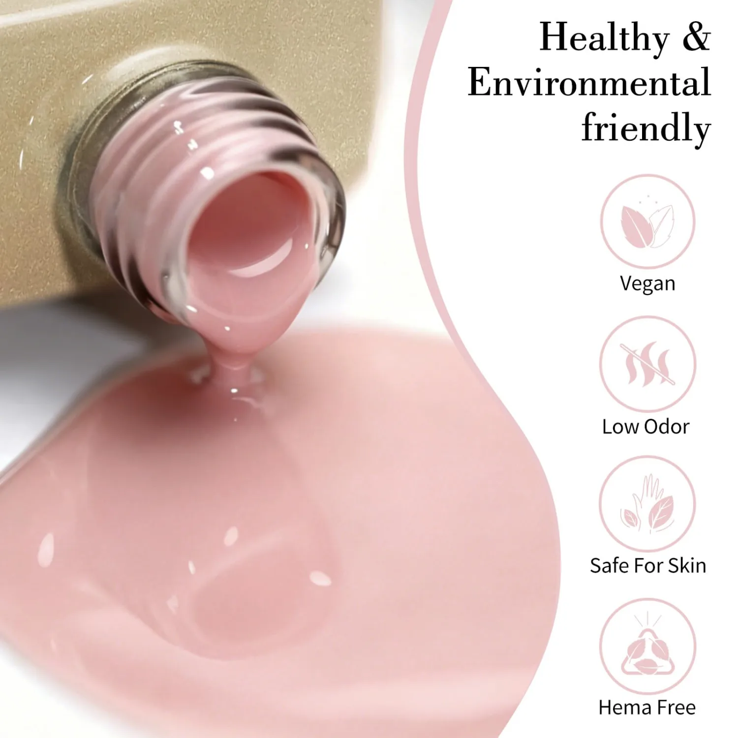 CANNI 9ml Jelly Pink Oyster Gel Nail Polish, High Gloss UV LED Soak Off Gel | Smooth Application • Rich Color Coverage • Long-Lasting Wear • Chip Resistant • Easy Removal • Salon & DIY Manicure • Premium