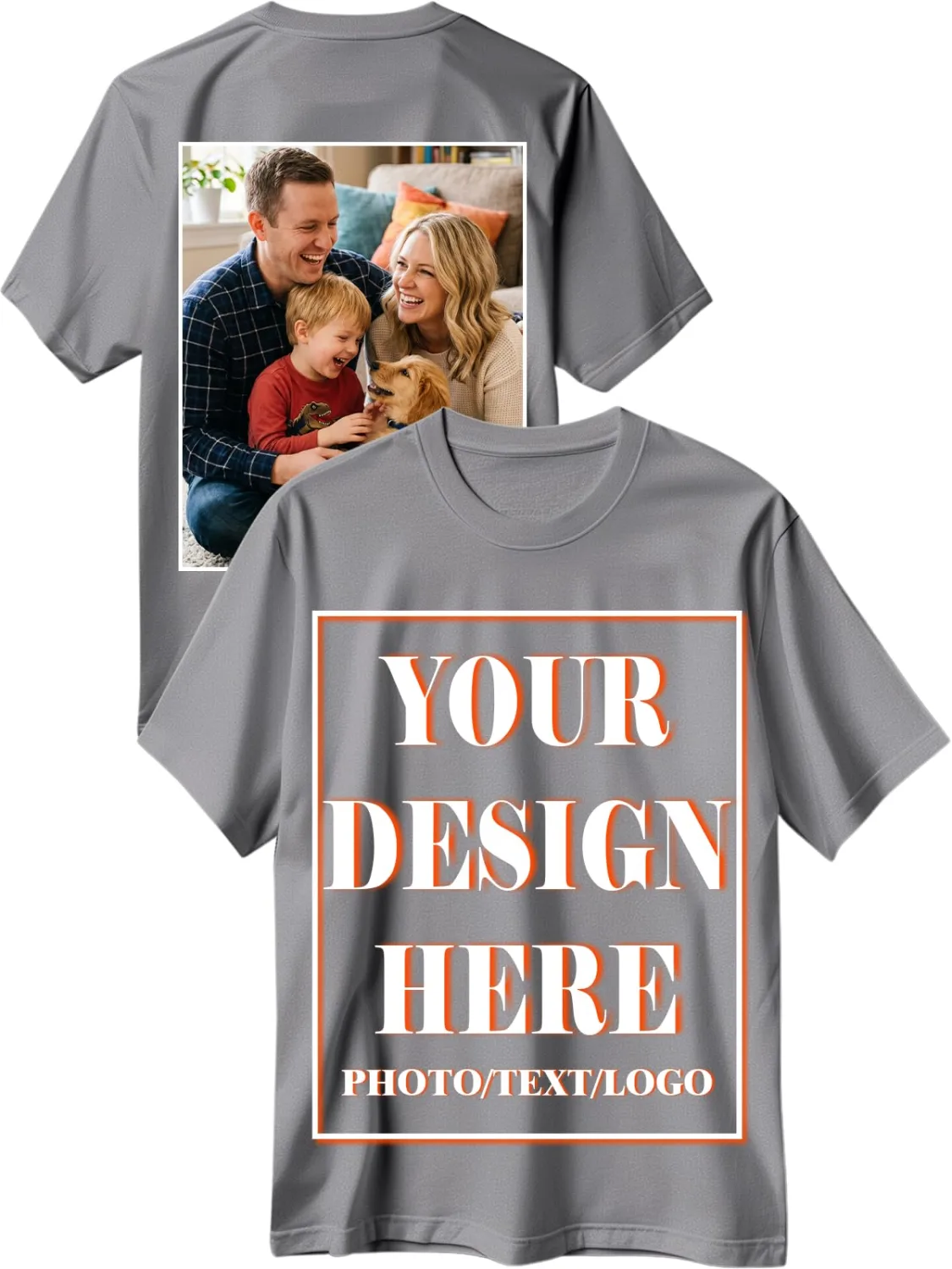 Custom T Shirts for Men Customize Your Own T-Shirt Personalized Shirt Design Your Own Text Logo Name Print Cotton T-Shirts