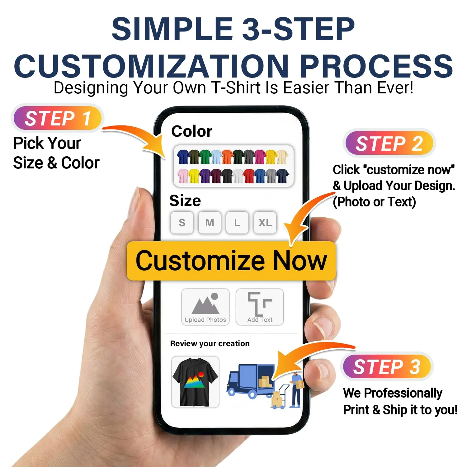 Custom T Shirts for Men Customize Your Own T-Shirt Personalized Shirt Design Your Own Text Logo Name Print Cotton T-Shirts