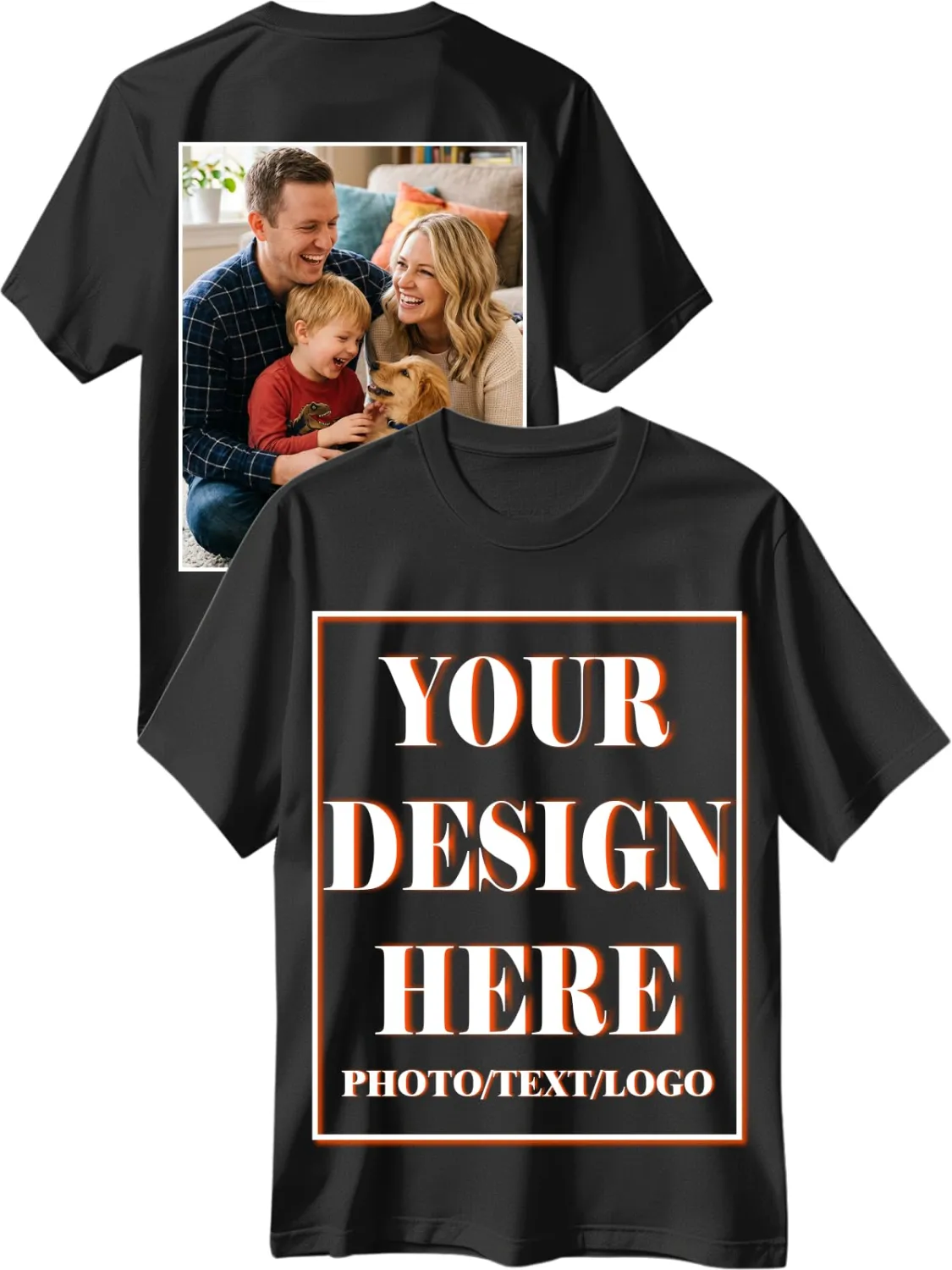 Custom T Shirts for Men Customize Your Own T-Shirt Personalized Shirt Design Your Own Text Logo Name Print Cotton T-Shirts