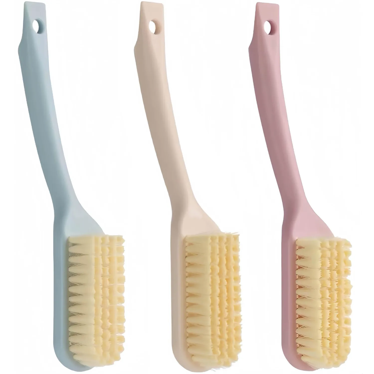 3 Pack Shoe Brush for Cleaning Shoe Scrubber Brushes Shoe Cleaner Brush | Shoe Cleaning Brush with Ergonomic Long Handled Gentle Soft Bristle Scrub Brush for Sneakers,Tennis,Canvas,White Shoes