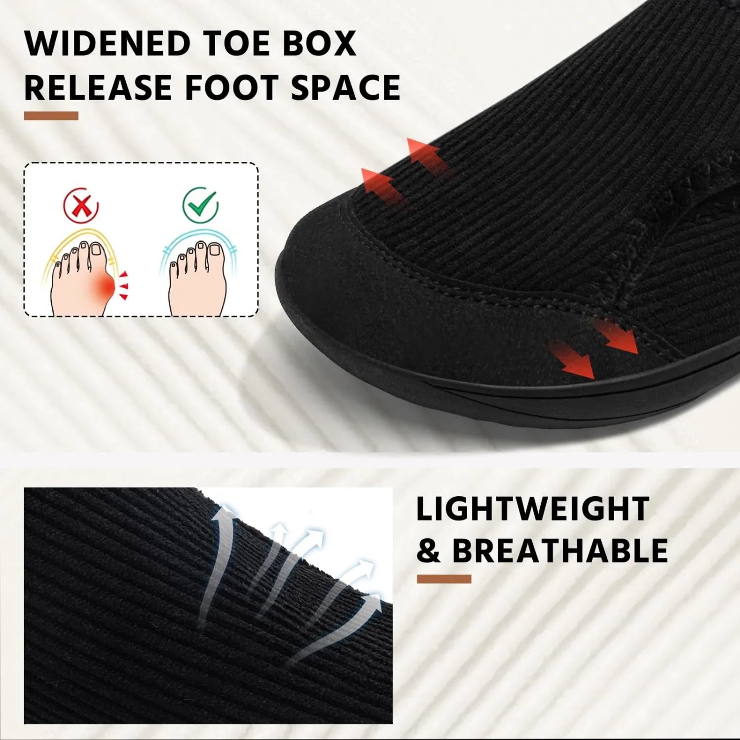 Wide Diabetic Shoes for Women,Zero Drop Edema Neuropathy Barefoot Footwear | Adjustable Walking Shoes House Shoes Slippers for Women Indoor Outdoor,Breathable Nursing Shoe Wide Width Casual Sneakers