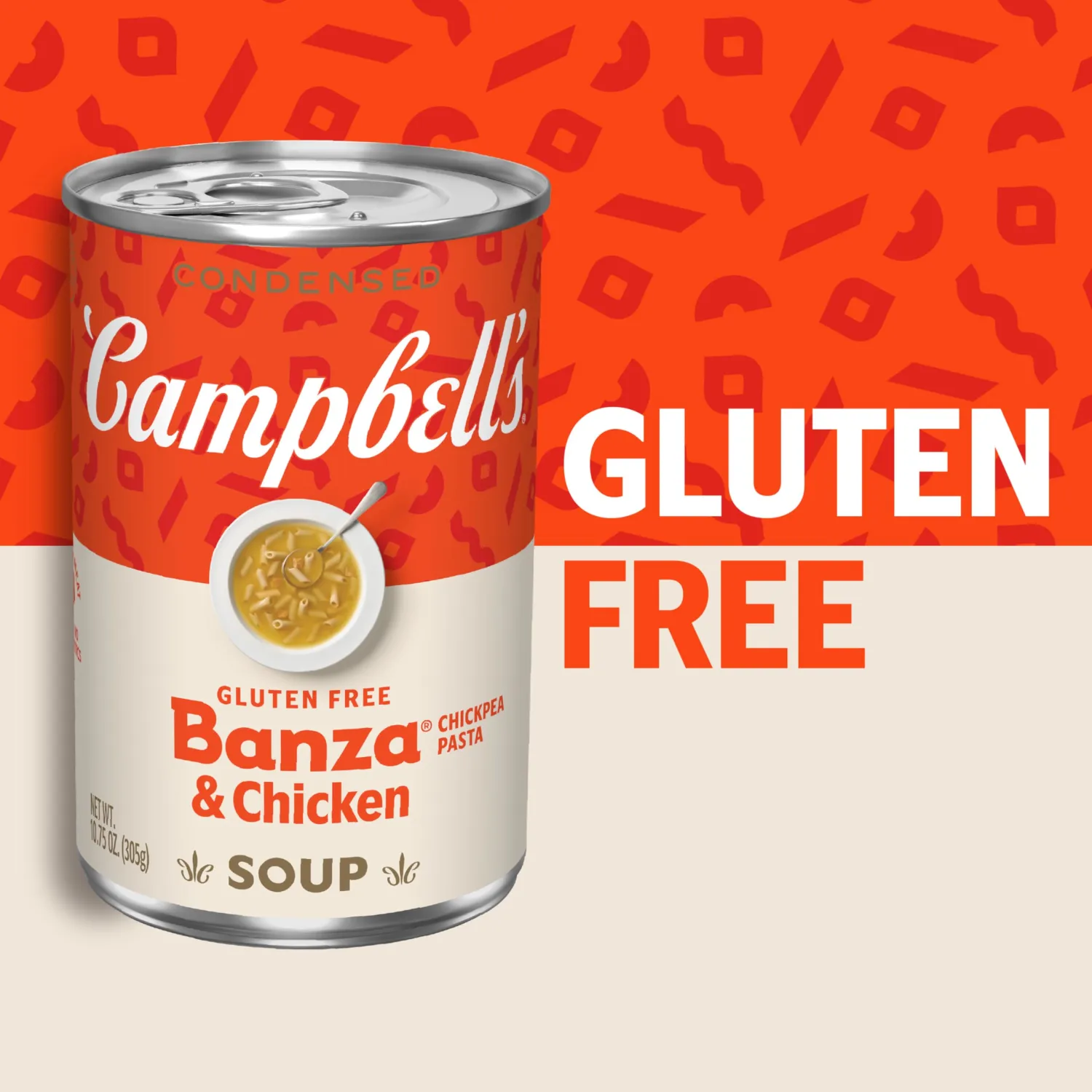Campbell's Condensed Banza Chickpea Pasta and Chicken Soup, 10.75 Oz Can (Pack of 2)