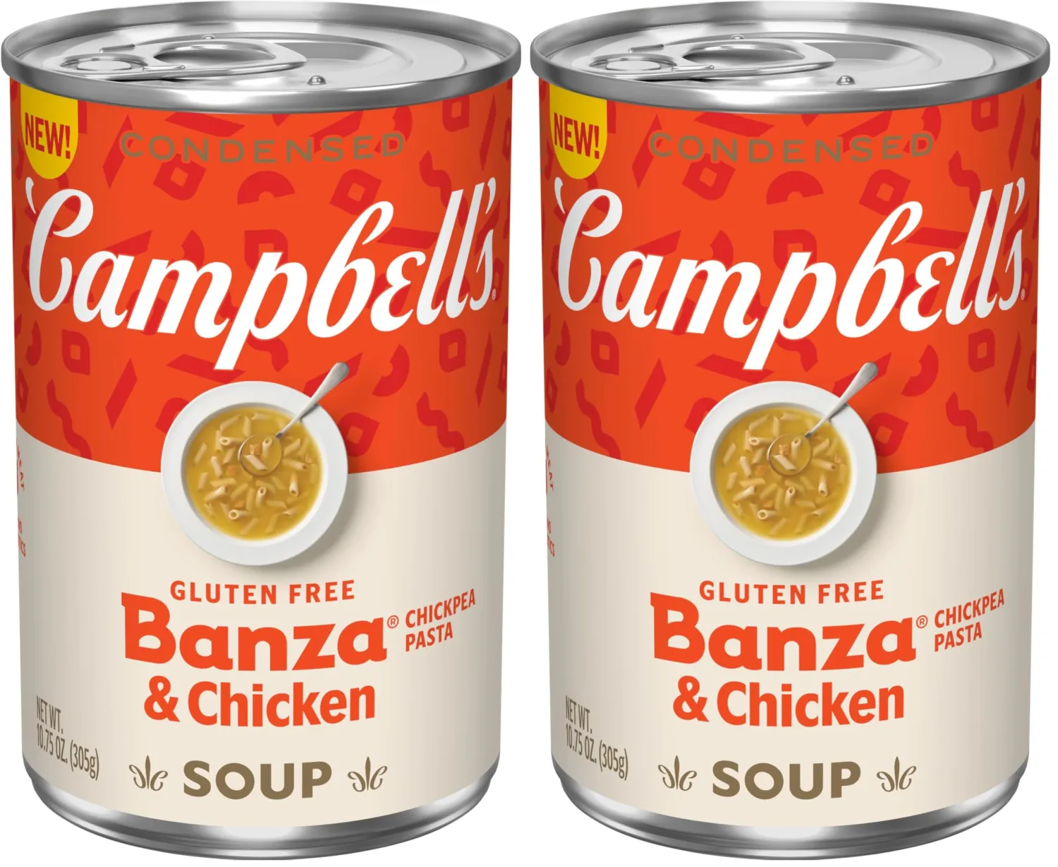 Campbell's Condensed Banza Chickpea Pasta and Chicken Soup, 10.75 Oz Can (Pack of 2)