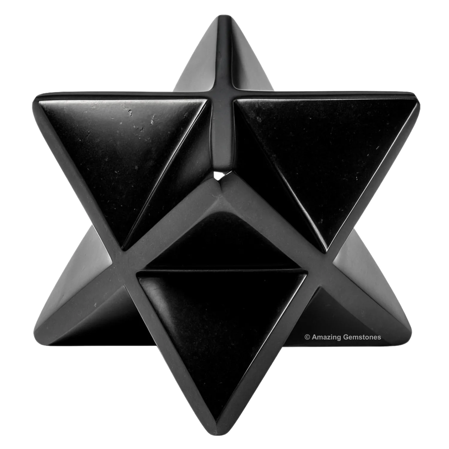 Amazing Gemstone Black Tourmaline Merkaba Crystal - 2 Inches Metaphysical Merkaba Star for Meditation - Energetic Tetrahedron Crystal and Healing Stones for Spiritual Growth and Healing (45-55mm)