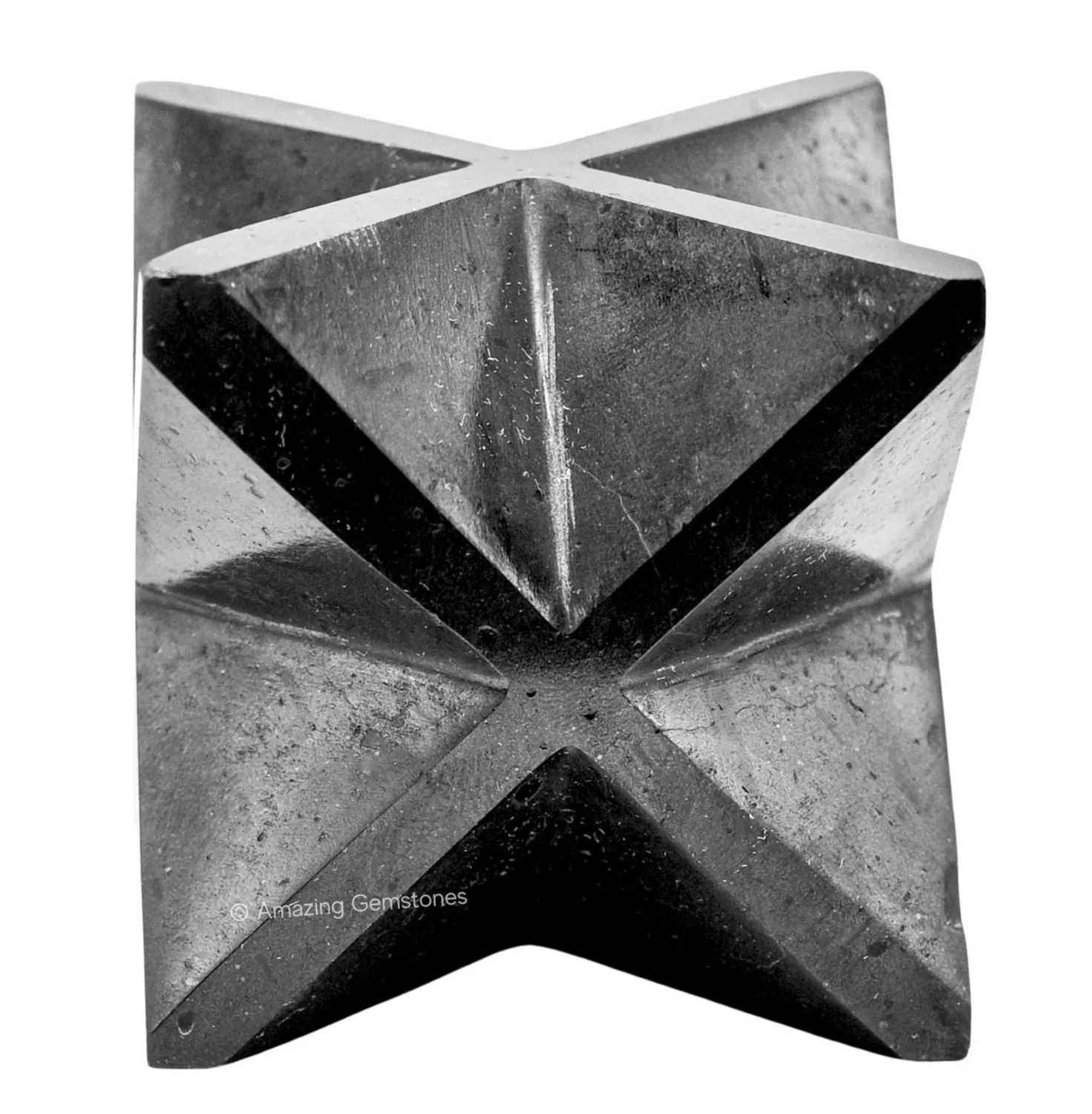 Amazing Gemstone Black Tourmaline Merkaba Crystal - 2 Inches Metaphysical Merkaba Star for Meditation - Energetic Tetrahedron Crystal and Healing Stones for Spiritual Growth and Healing (45-55mm)