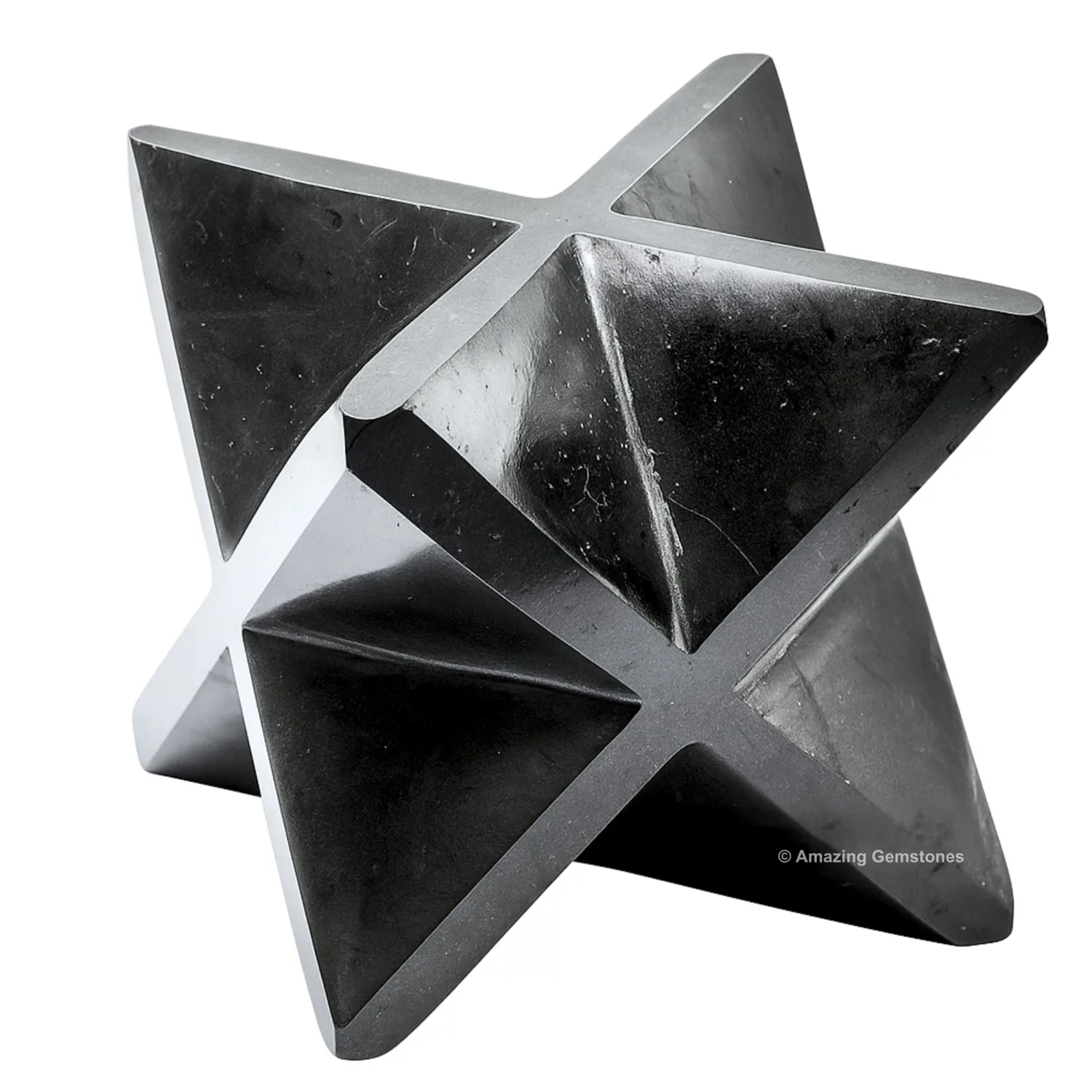 Amazing Gemstone Black Tourmaline Merkaba Crystal - 2 Inches Metaphysical Merkaba Star for Meditation - Energetic Tetrahedron Crystal and Healing Stones for Spiritual Growth and Healing (45-55mm)