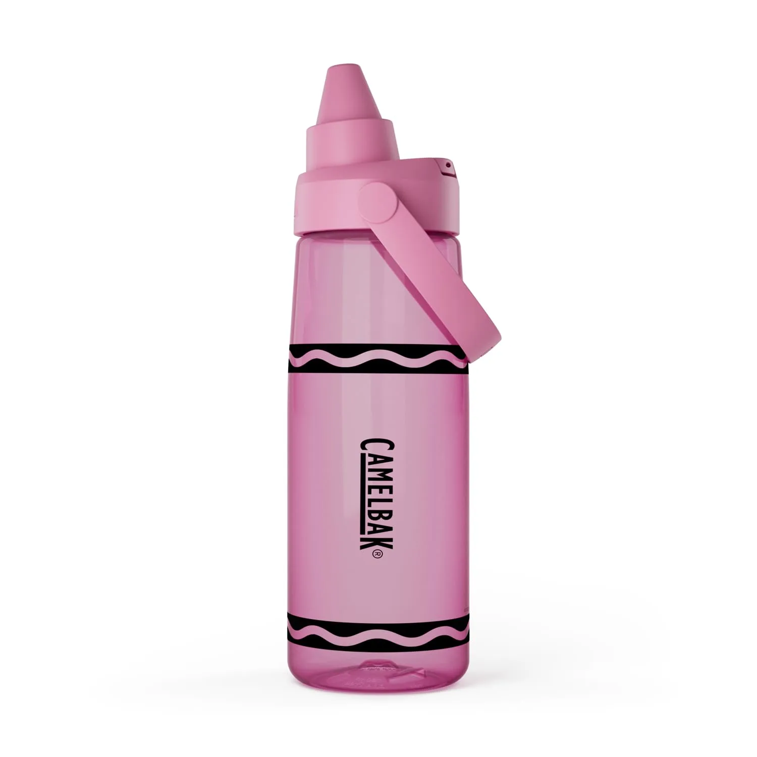 CamelBak Crayola Chug Water Bottle 25oz, Pink Flamingo | Fast Flow Chug Lid, Slim Portable Design, Durable Tritan Renew Bottle, Dishwasher Safe Design, Crayola Color Collection