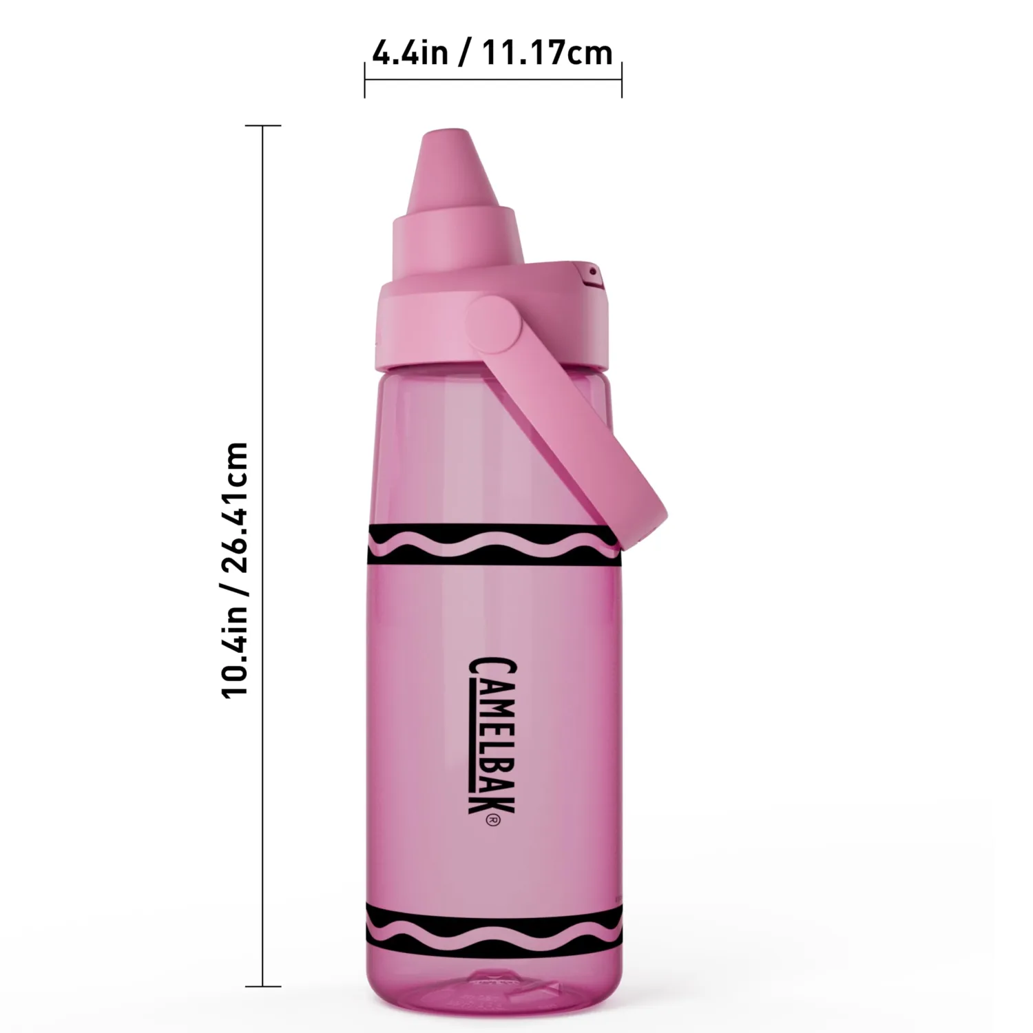 CamelBak Crayola Chug Water Bottle 25oz, Pink Flamingo | Fast Flow Chug Lid, Slim Portable Design, Durable Tritan Renew Bottle, Dishwasher Safe Design, Crayola Color Collection