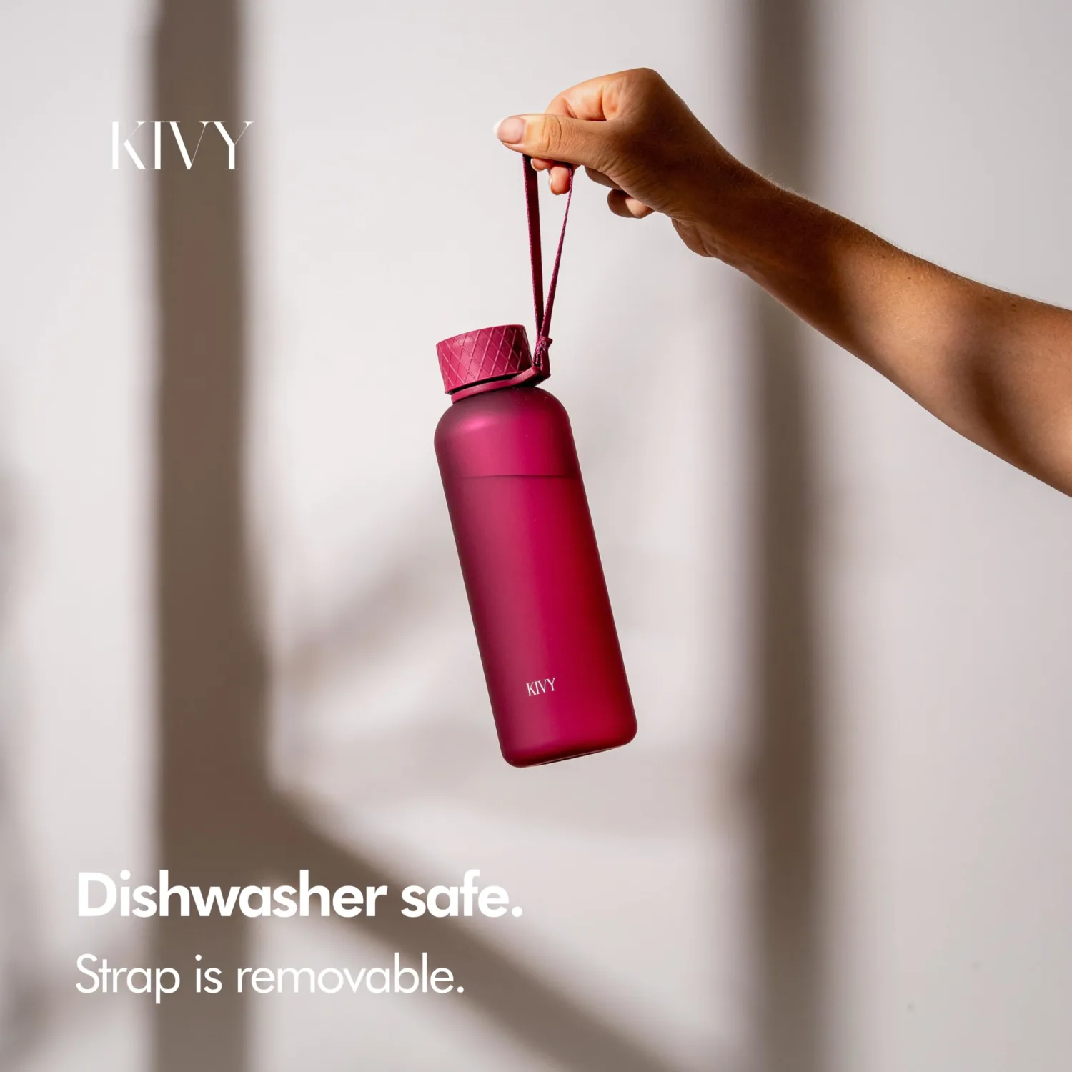 KIVY Slim Water Bottle 22oz [Lightweight & Shatterproof] - Small Drinking Waterbottle - Tritan Bottle Without Straw for School, Sport & Travel - Drinking Bottle Dishwasher Safe, BPA Free