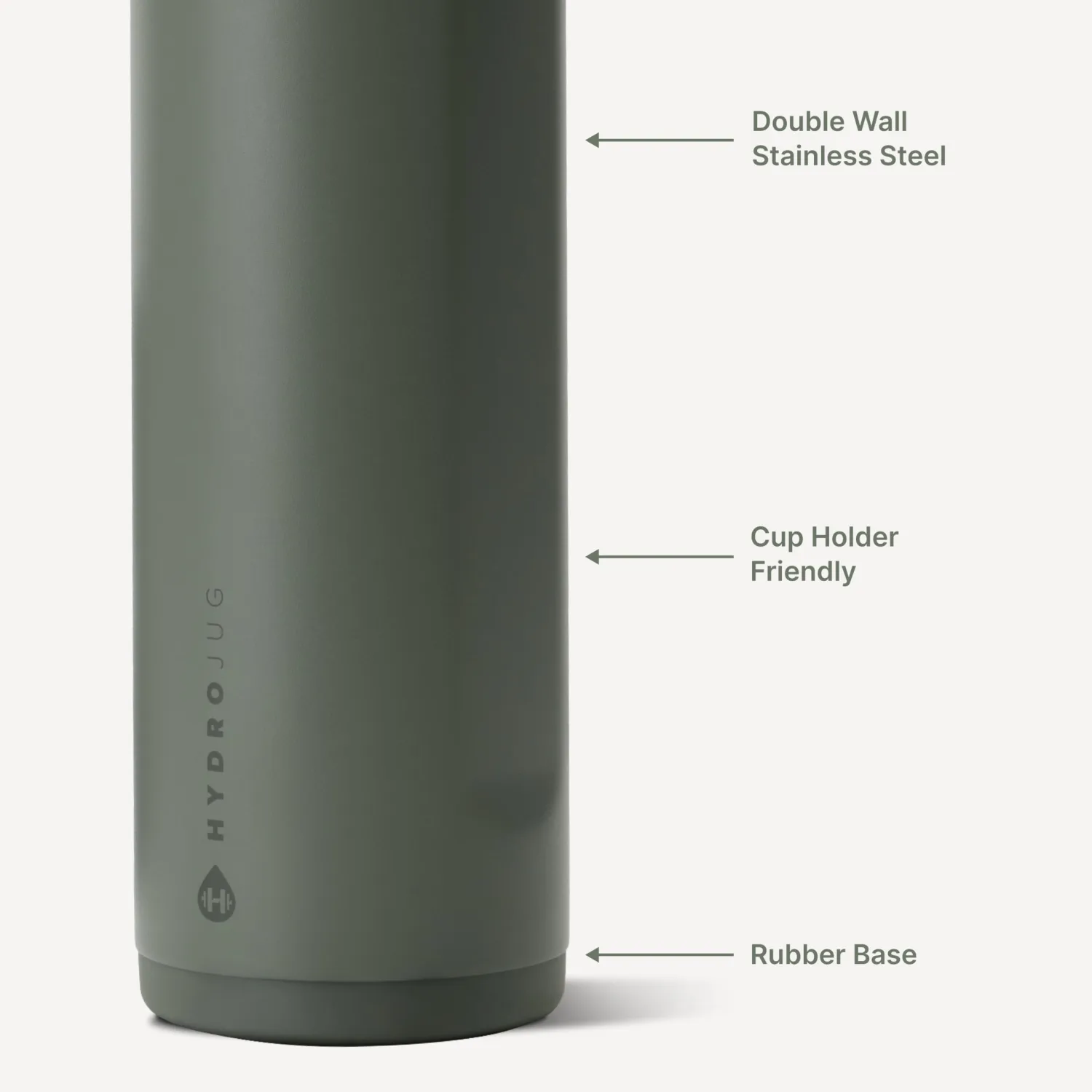 HydroJug Ease2o 24oz Insulated Water Bottle, Straw & Chug Lid, Courtyard