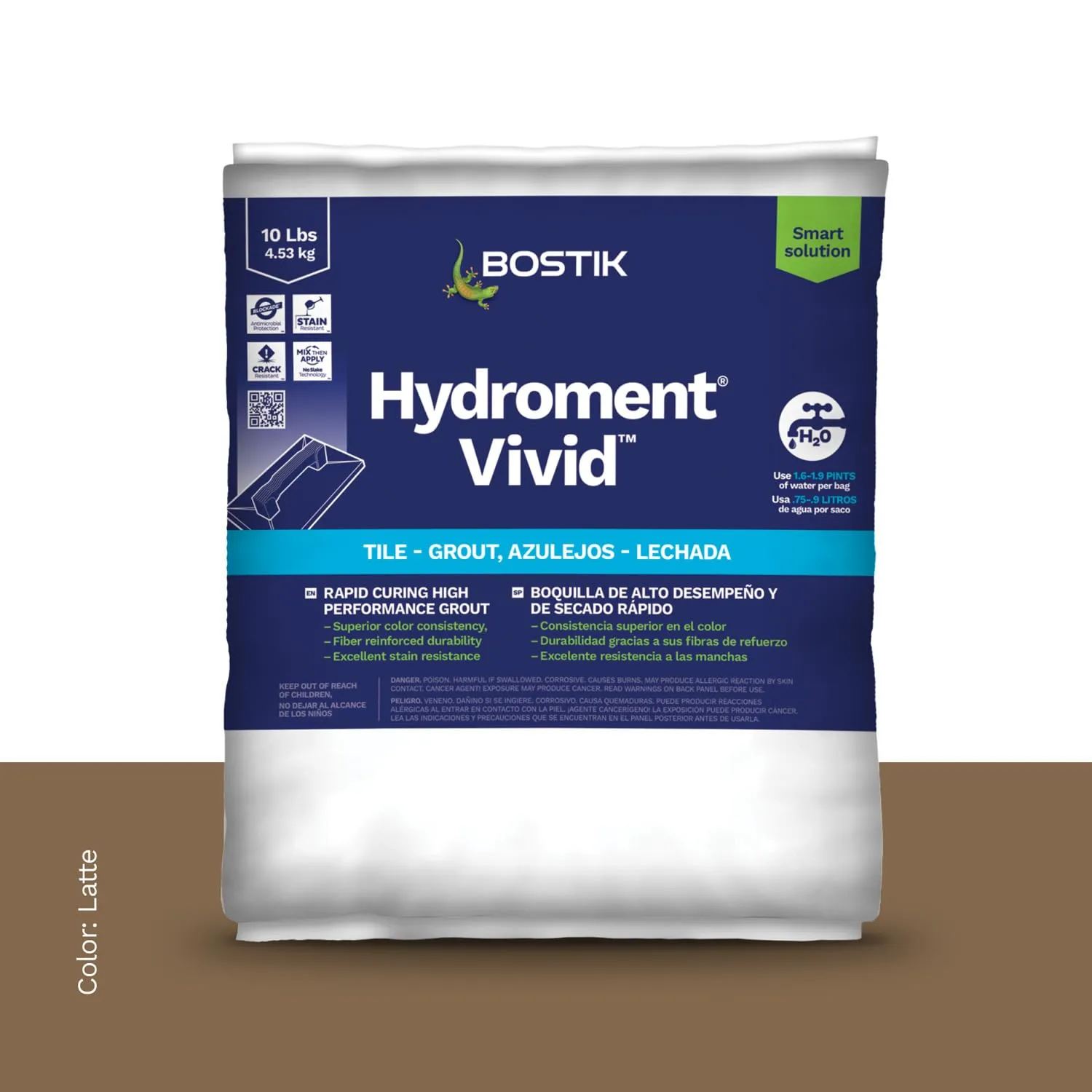 BOSTIK HYDROMENT Vivid 10lb Powder Tile Grout – Latte H192 | Latte H192 - Easy Apply High‑Performance Color‑Consistent Durable Stain‑Resistant Fast‑Curing for Indoor & Outdoor