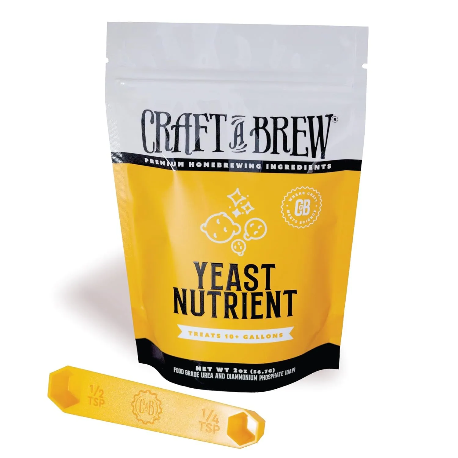 Craft A Brew - Yeast Nutrient - Food Grade - For Wine Making & Beer Brewing - Creates Nutrient Rich Environment For Yeast - 8 oz Package