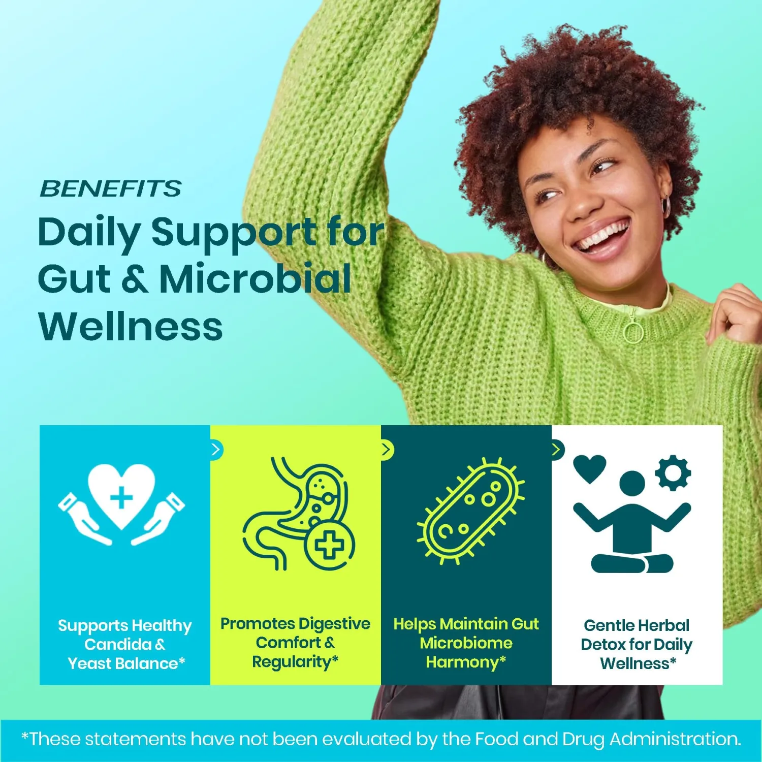 Women’s Candida Cleanse & Yeast Balance | 1600mg - 60Caps | 10-in-1 Herbal Parasite Detox Support with Oregano, Wormwood, Black Walnut & Clove | Third-Party Lab Tested