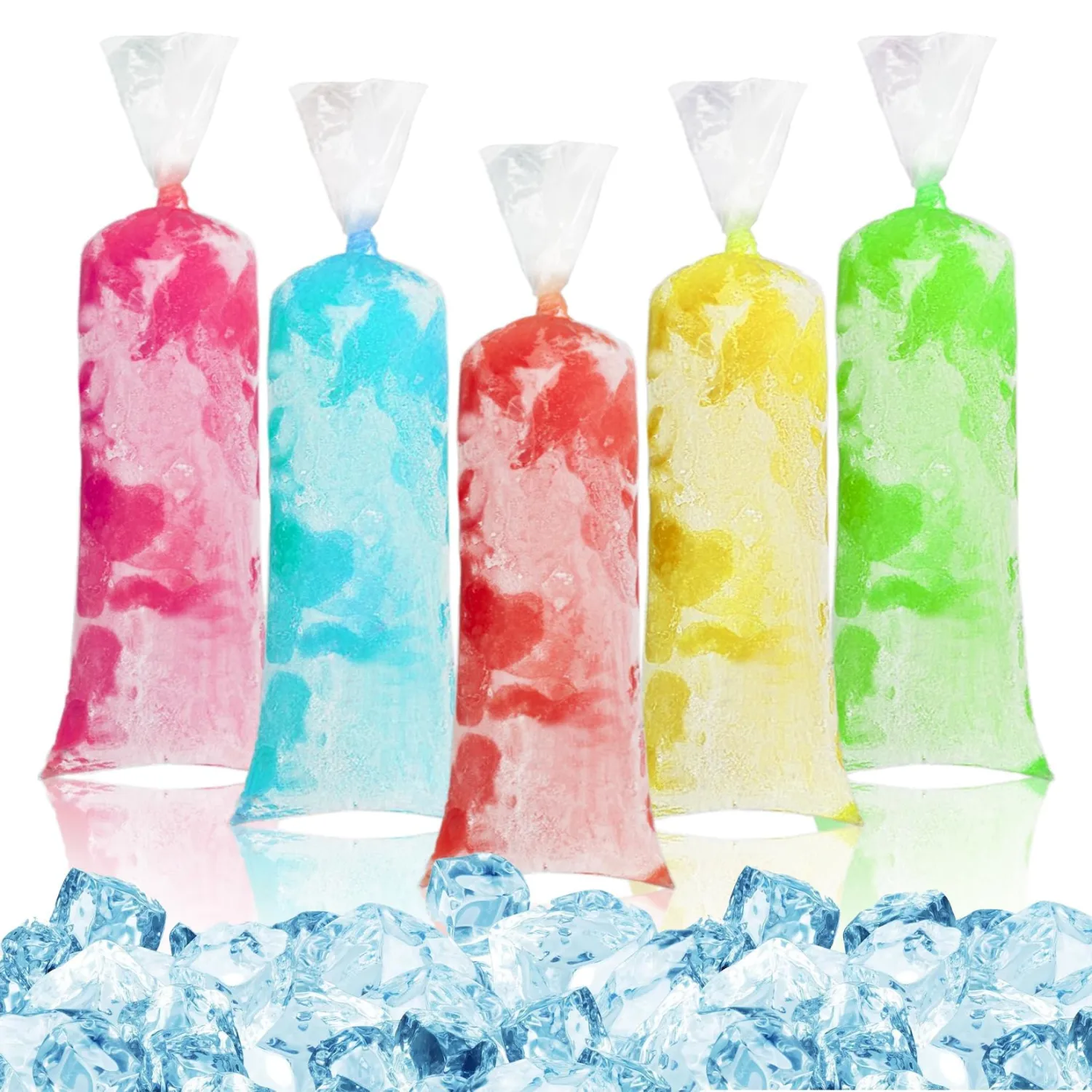 MAQIHAN 100 Ice Candy Plastic Bags - 4x12 Disposable Bolis Ice Pop Bags | Bolsas para bolis de hielo mexicanos, Bolsas para helados caseros, Popsicle Mold Bags for Ice Cream Smoothie, Beach Essential