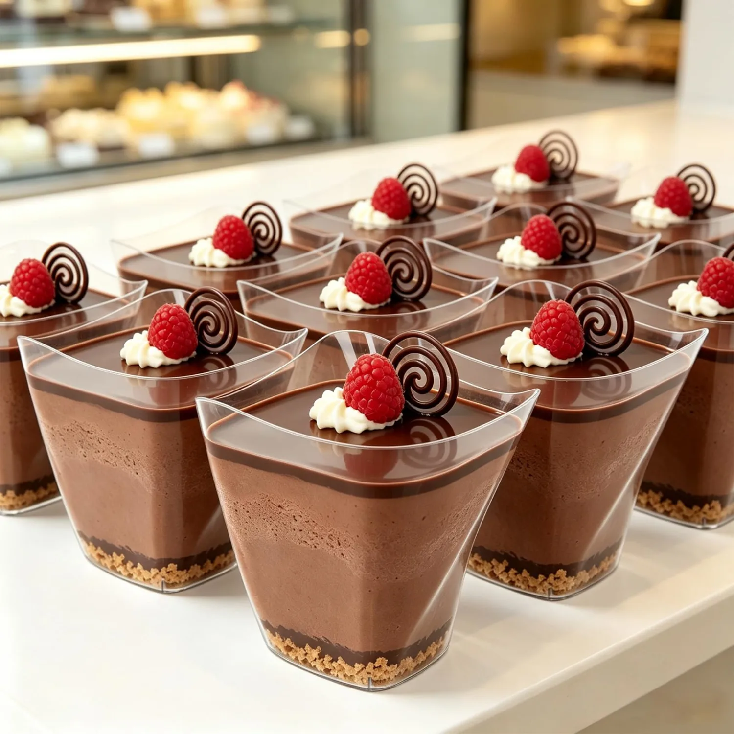 Disposable Plastic Ice Cream Cups with Spoons,20 Pack,Food‑Grade Plastic Dessert Cups for Sundae,Frozen Yogurt,Pudding,Party,Picnic,Birthday (Triangle)