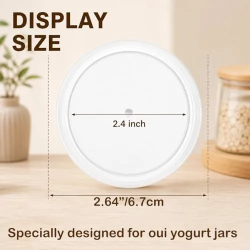 15 Pack Yogurt Jar Lids, BPA-Free Yogurt Container Jar Lids, Transparent