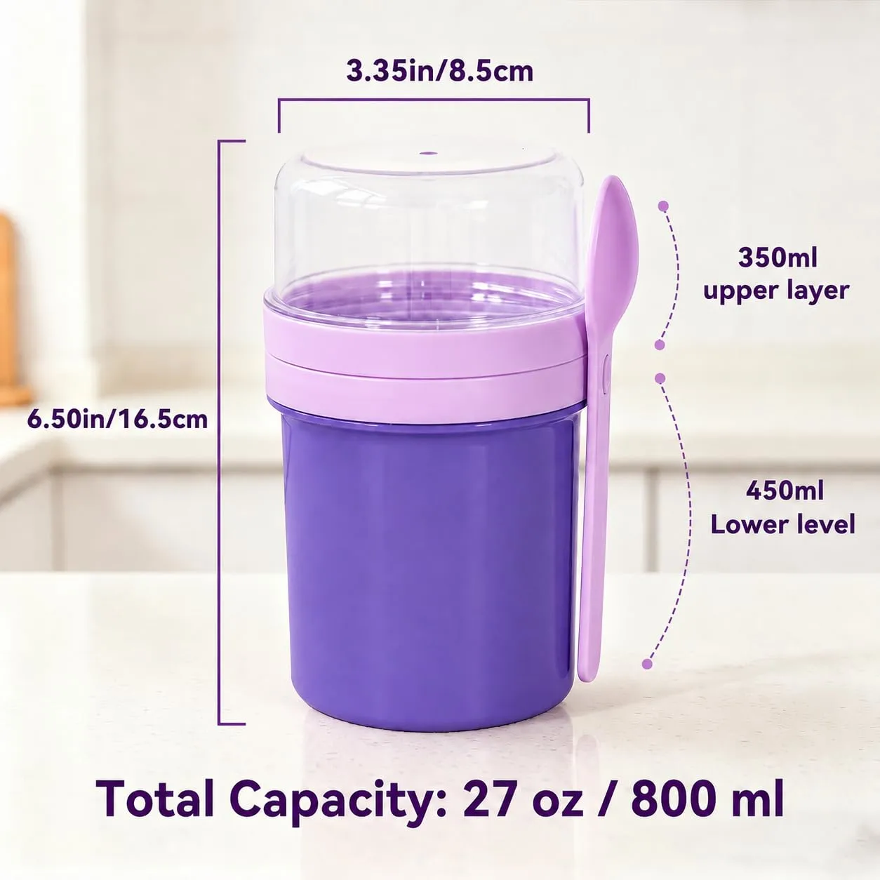 Overnight Oats Containers with Lids,Slushie Cups,Yogurt Cup,Milkshake Cup