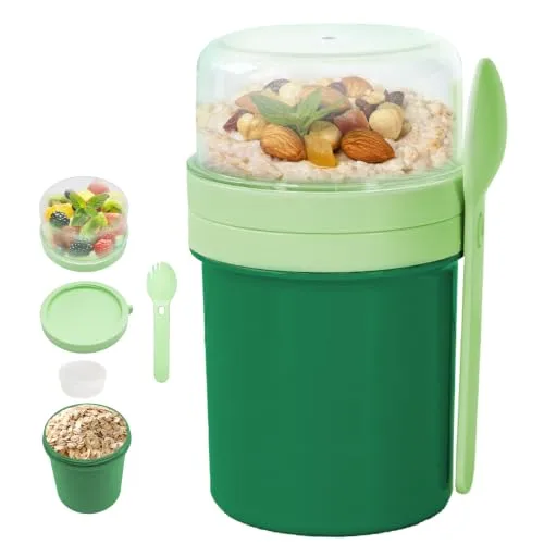 Overnight Oats Containers with Lids,Slushie Cups,Yogurt Cup,Milkshake Cup