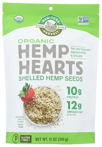 MANITOBA HARVEST HEMP HEART SHELLED ORG 12OZ