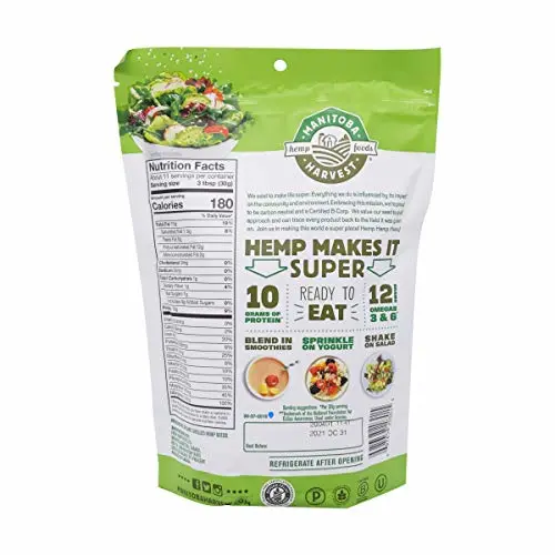 MANITOBA HARVEST HEMP HEART SHELLED ORG 12OZ